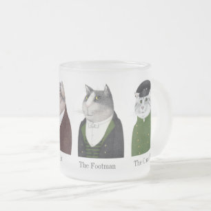 MEN CATS Mattierte Tasse aus Glas + Text