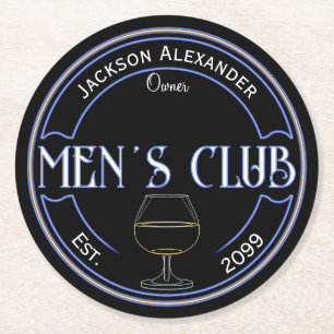Men Club Man Cave Bar Paper Untersetzer