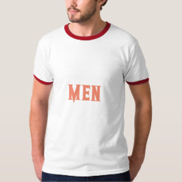 Men Custom Text Lmon Color Men's Basic Ringer T-Shirt