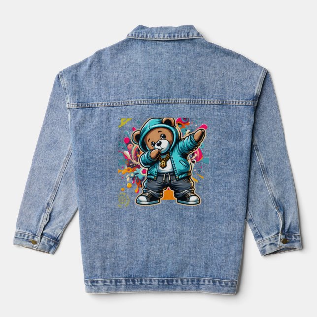 MEN DABBING FUTURE LESSONS LEARN DENIM JACKET  (Verso)