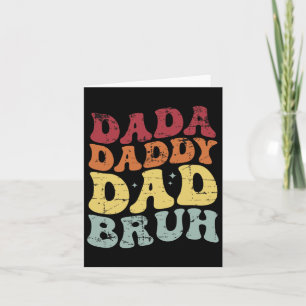 Men Dada Daddy Vater Bruh Fathers Day Vintag Funny Karte