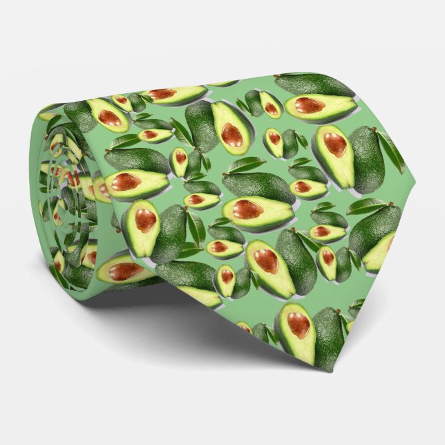 Men Designer Avocados Krawatte (Gerollt)