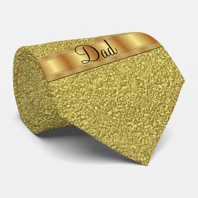Men Designer Gold Krawatte (Gerollt)