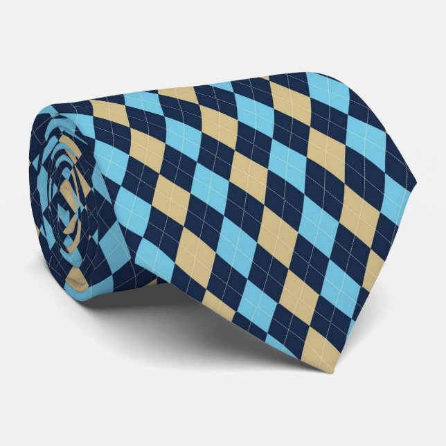 Men Designer Kariert Krawatte (Gerollt)