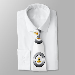 Men Designer Silver Honeybee Hummel Krawatte