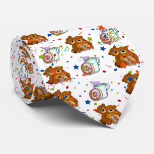 Men Designer Teddy Bear Krawatte