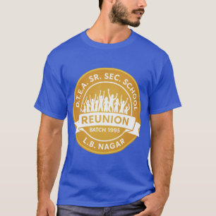 Men DTEA LBN 1995 Gold auf Blue White T - Shirt