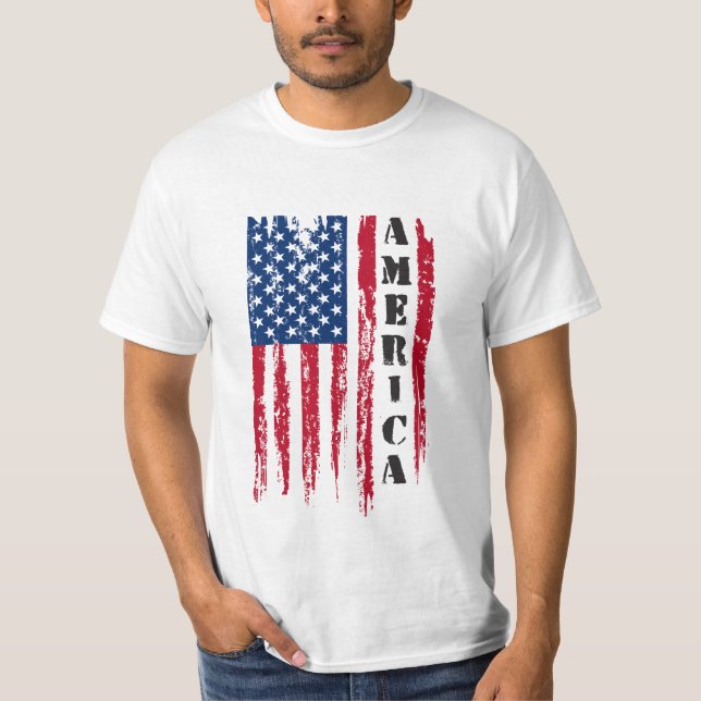 Men Flag USA T - Shirt (Vorderseite)