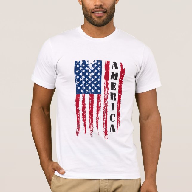 Men Flag USA T - Shirt (Vorderseite)