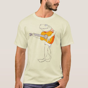 Men Frog Guitar Strummer Grafischer T - Shirt