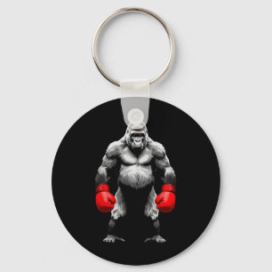 Men Gorilla Fighter Boxer Kunst Funny Animal Boxin Schlüsselanhänger