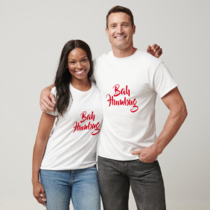 Men Holiday T - Shirt Bah Humbug