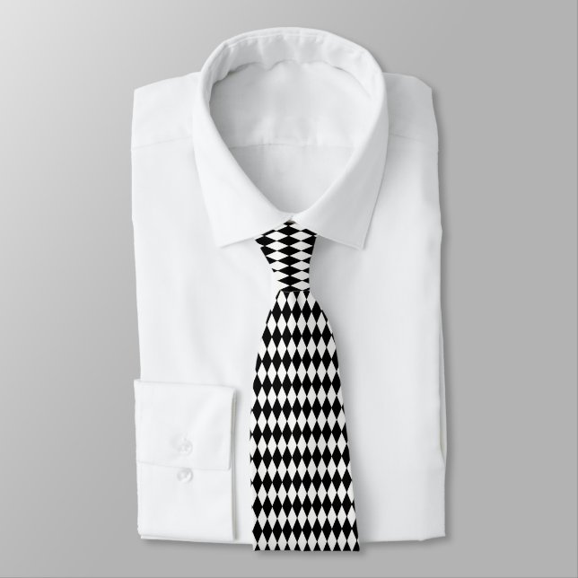 Men Krawatte-Harlequin Diamond Print Krawatte (Gebunden)