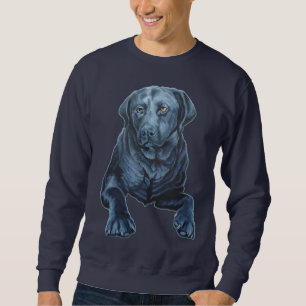 Men Labrador Shirts Blue Dog Art Sweatshirts