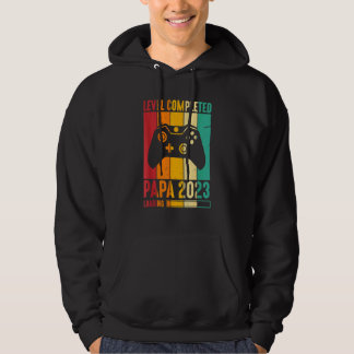 Men Level Completed Papa 2023 Loading Future Gamer Hoodie