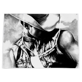 Men Masculine Manly Cool Cowboy Holzkohle Zeichnen Große Geschenktüte