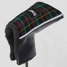Men Mit Monogramm, moderner Black Green Kariert Ka