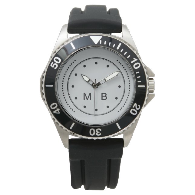 Men-Monogram-Stil Armbanduhr (Vorderseite)