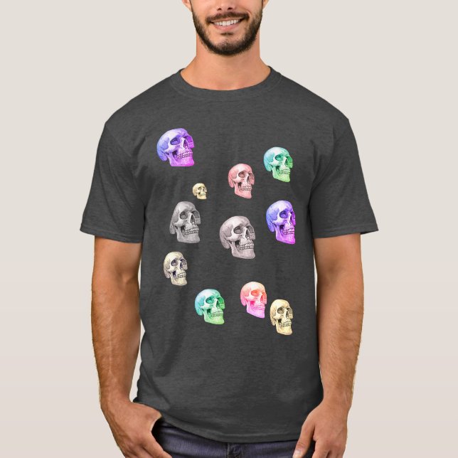 Men multi-skulls T-Shirt (Vorderseite)