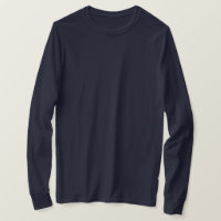 Men Navy Blue Long Sleeve T - Shirt / Anpassen