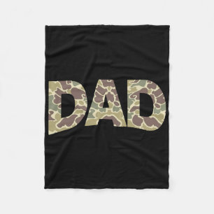 Men Old School Camouflage Vater Fleecedecke