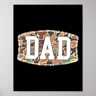 Men Old School Camouflage Vater, Retro Camouflage Poster