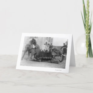 Men Riding Elephants in India PhotographIndia Karte