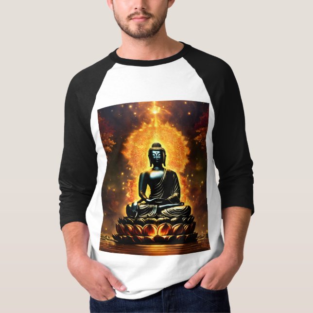 Men’s Buddha Logo T-Shirt | Peace & Meditation Des (Devant)
