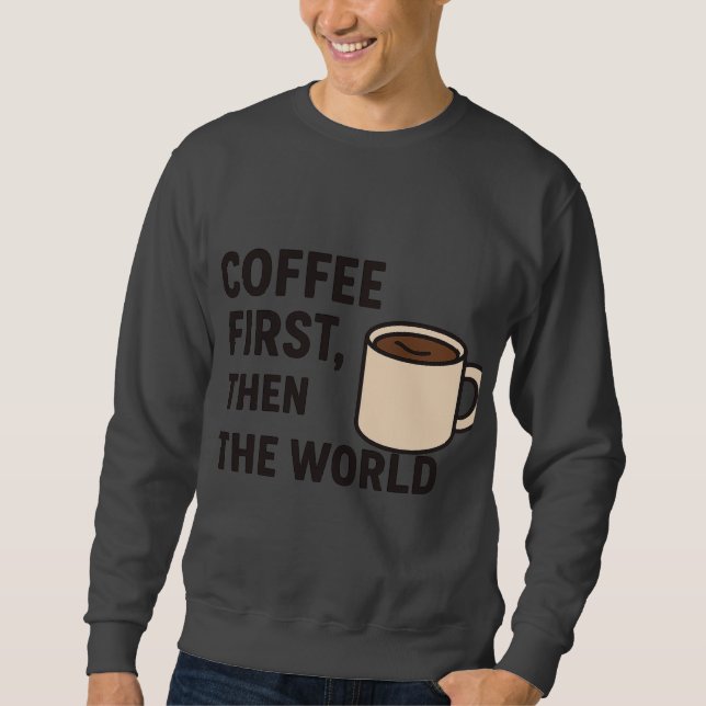 Men’s Coffee Quote Hoodie (Vorderseite)