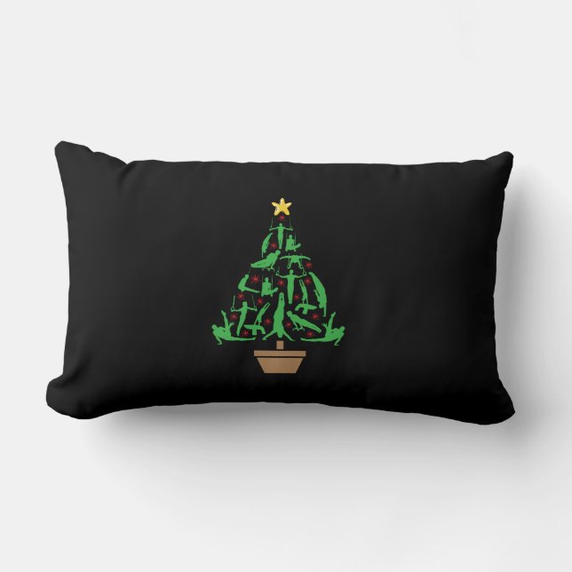 Men’s Gymnastics Christmas Tree Lendenkissen (Vorderseite)