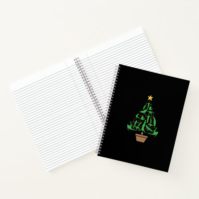 Men’s Gymnastics Christmas Tree Notizbuch (Innenseite)