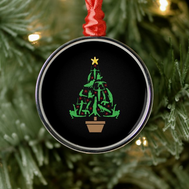 Men’s Gymnastics Christmas Tree Ornament Aus Metall (Baum)