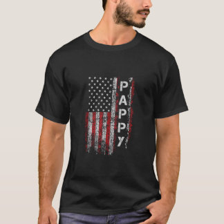Men s Stolz Pappy American Flag Pappy Patriotic Fa T-Shirt
