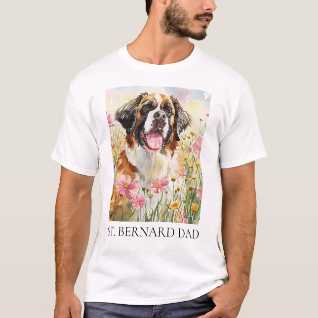 Men’s T-Shirt – Saint Bernard Dad Shirt (Vorderseite)