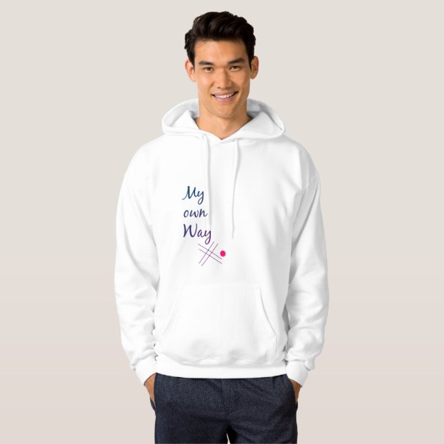 Men’s Typography Hoodie – My Own Way Quote (Vorne ganz)