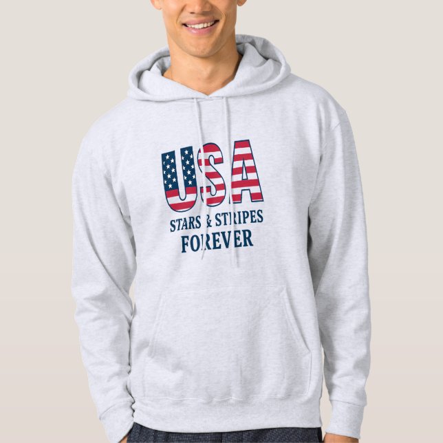 Men’s USA Patriotic Hoodie – Perfect Gift for Him (Vorderseite)