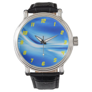 Men’s Vintage Black Leather Strap Watch Armbanduhr