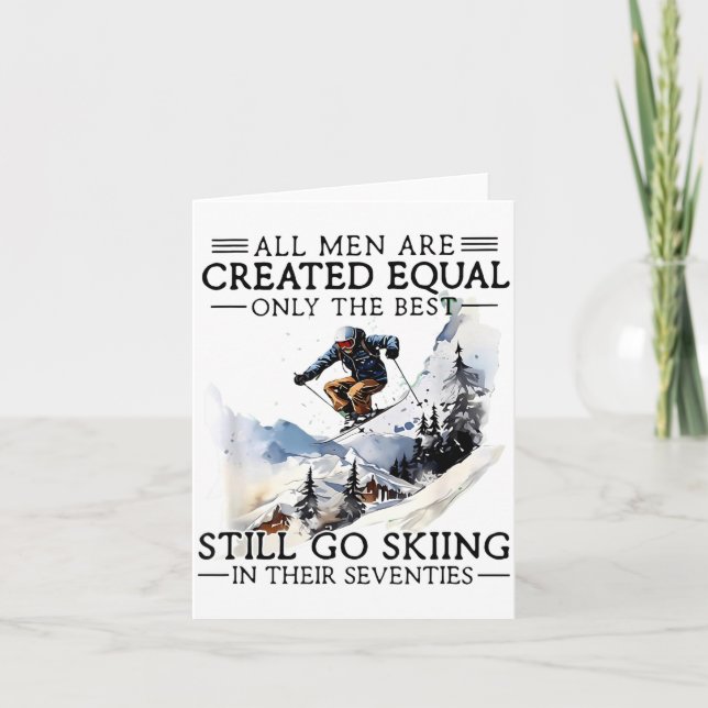 Men Still Go Skiing 70 Winter Srts Lover Skier  Karte (Vorderseite)