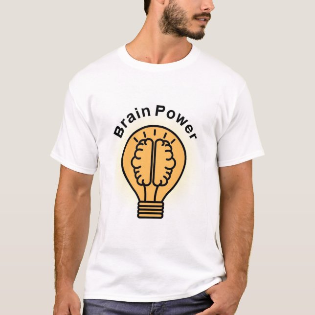 men t-shirt brain power (Vorderseite)