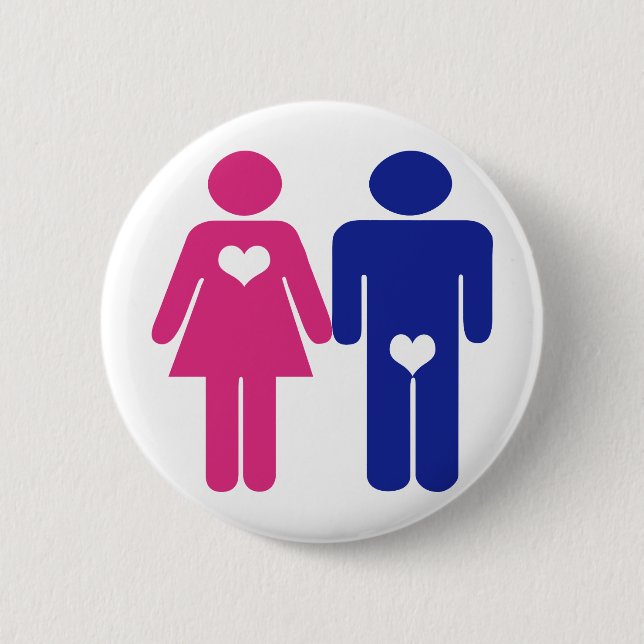 Men VS Women Novelty Fun Tasten Button (Vorderseite)
