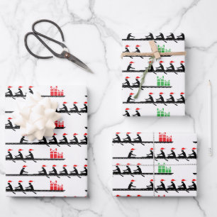Men Weihnachtsmannmütze Rowing Rowers Crew Team #4 Geschenkpapier Set