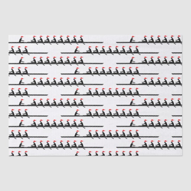 Men Weihnachtsmannmütze Rowing Rowers Crew Team #4 Seidenpapier (Vorderseite)