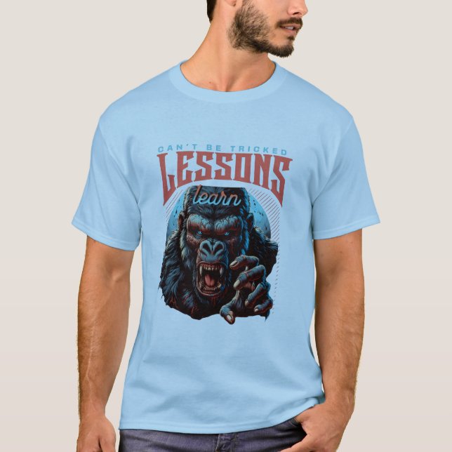 Men Wise Gorilla Lessons Learn T-Shirt (Vorderseite)