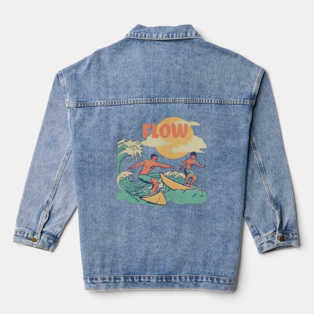 Men/Women Energy Flow Denim Jacket Jeansjacke (Rückseite)