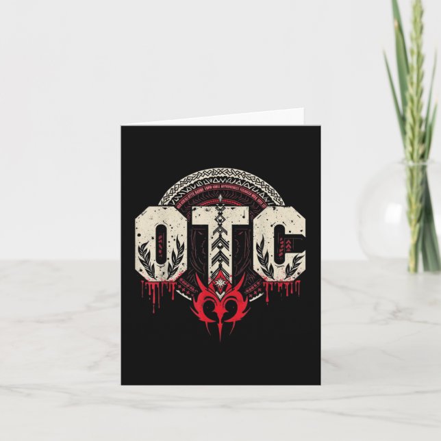 Men Women Kids Otc Bloodline Roman Wrestling Fan Karte (Vorderseite)