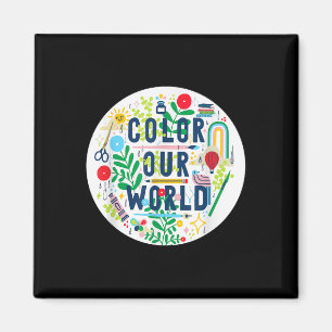 Men Women Kids Summer Reading Program 2025 Color O Magnet
