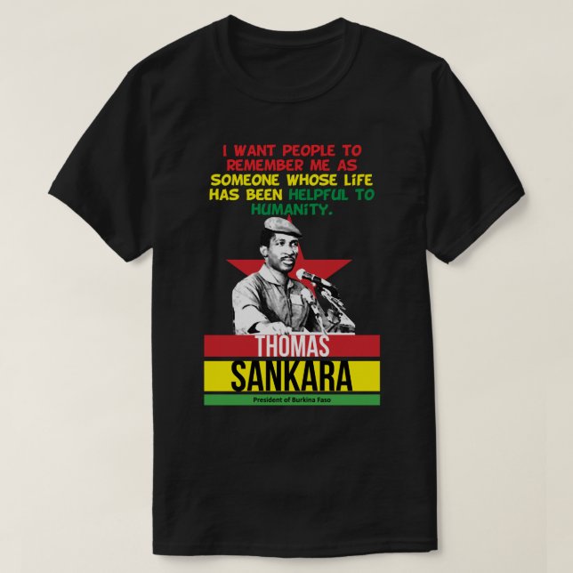 Men Women Thomas Africanist Sankara Graphic für Fa T-Shirt (Design vorne)