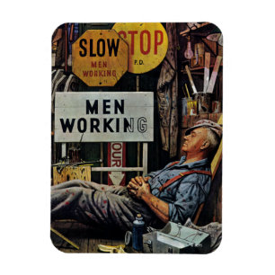 Men Working Magnet