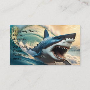 Menacer le Carte de visite requin