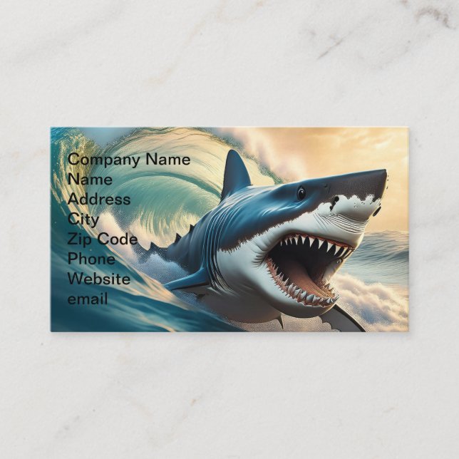 Menacer le Carte de visite requin (Devant)